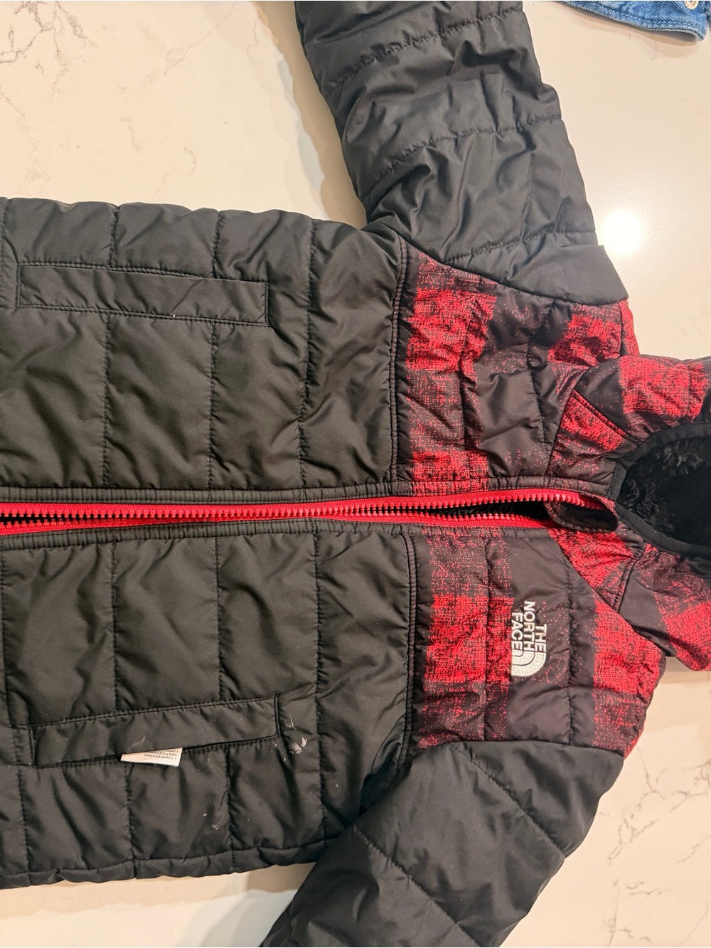 The North Face Kids Black Jacket with Red Accents